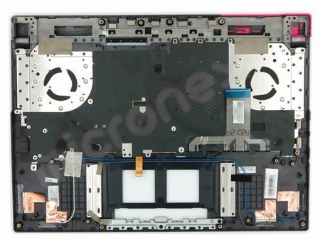 Asus ROG Strix G15 G513QM Palmrest klawiatura obudowa LED RGB 4 STREFY US-International szary z różowym wykończeniem