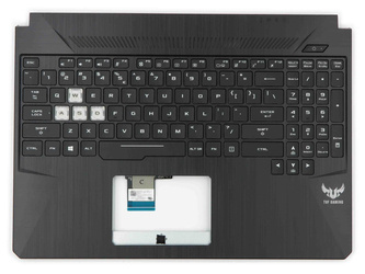 Asus 90NR01A1-R31UI1 Palmrest klawiatura obudowa LED RGB US-International czarny