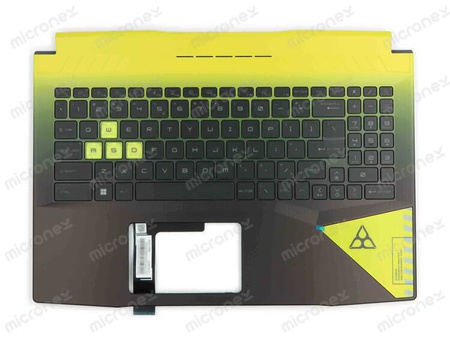 MSI 957-15833E-C24 Palmrest klawiatura obudowa LED US-International czarno-żółty