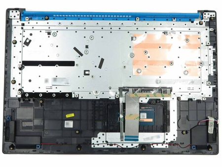 Lenovo IdeaPad L340-17IRH 81LL Palmrest klawiatura obudowa LED US-International czarny z niebieskim wykończeniem