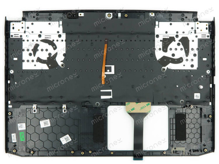 Acer 6B.QAZN2.001 Palmrest klawiatura obudowa LED US-International czarny RTX3050