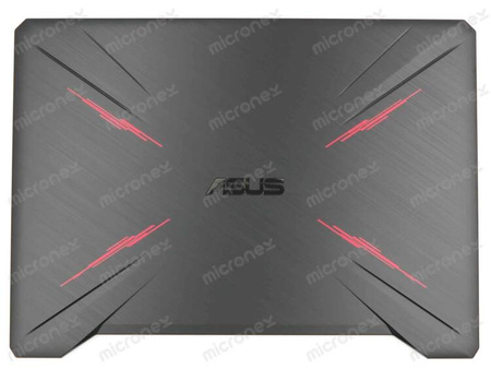 Asus TUF Gaming FX505DD Klapa matrycy Plastik (PU) czarny z czerwonym wykończeniem