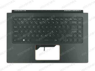 MSI MS-16S6 Palmrest klawiatura obudowa LED US-International Aluminium czarny