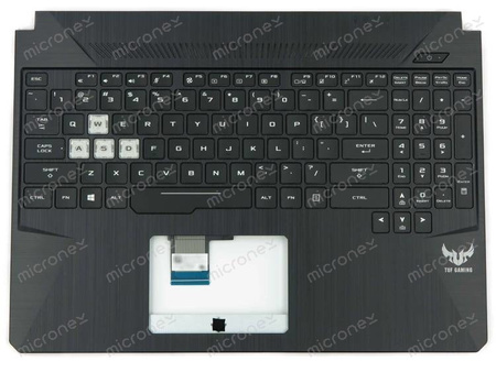Asus TUF Gaming FX505DU FX505DV Palmrest klawiatura obudowa LED US-International czarny