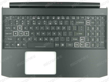 Acer 6B.QB2N2.001 Palmrest klawiatura obudowa LED RGB US-International