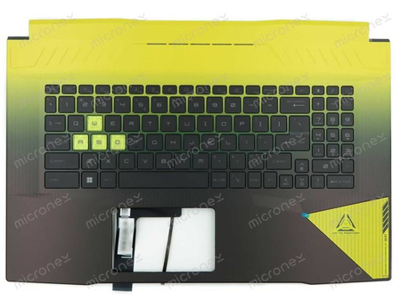MSI 957-17L42E-C20 Palmrest klawiatura obudowa LED US-International czarno-żółty
