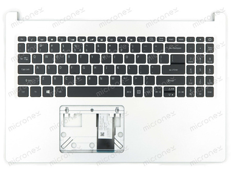 Acer 6B.HSPN7.030 Palmrest klawiatura obudowa LED US-International srebrny