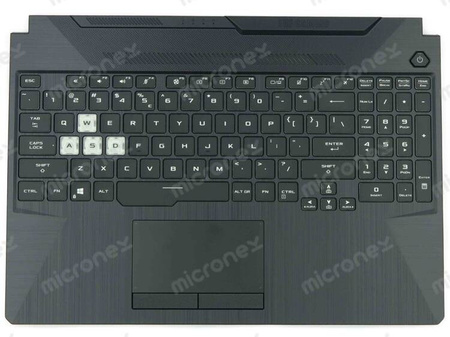 Asus TUF Gaming F15 FX506HC FX506HCB Palmrest klawiatura obudowa LED RGB US-International czarny