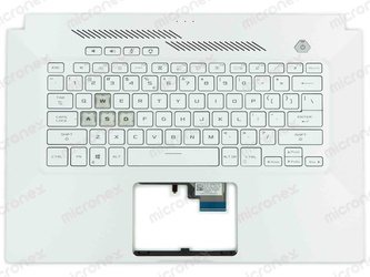 Asus TUF Dash F15 FX516PR Palmrest klawiatura obudowa LED US-International biały