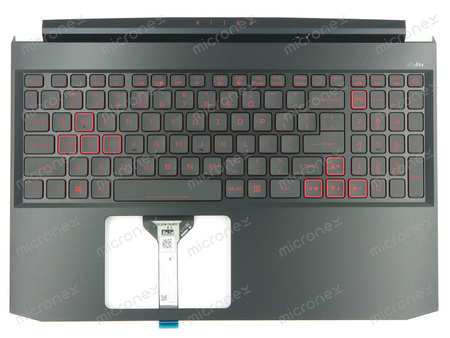 Acer Nitro 5 AN515-55 Palmrest klawiatura obudowa LED US-International czarny RTX3050