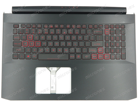 Acer 6B.QAXN2.001 Palmrest klawiatura obudowa LED 32PIN US-International czarny GTX1650