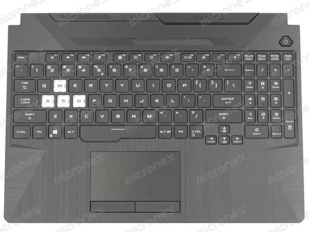 Asus TUF Gaming F15 FX506LU Palmrest klawiatura obudowa LED RGB US-International czarny