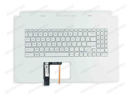 MSI Sword 17 A11UC A11UCX A11UD Palmrest klawiatura obudowa LED US-International biały