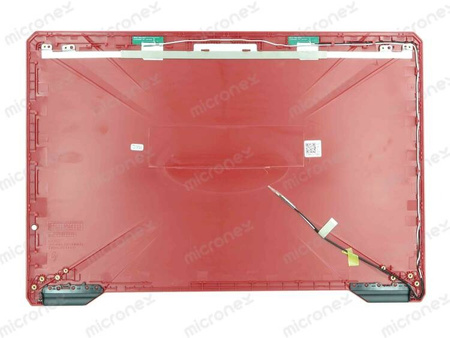 Asus 90NR00I2-R7A010 Klapa matrycy Plastik (PU) czarny z czerwonym wykończeniem