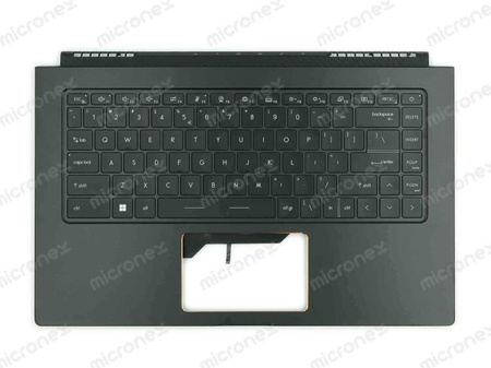 MSI Summit E15 A11SCS A11SCST Palmrest klawiatura obudowa LED US-International Aluminium czarny
