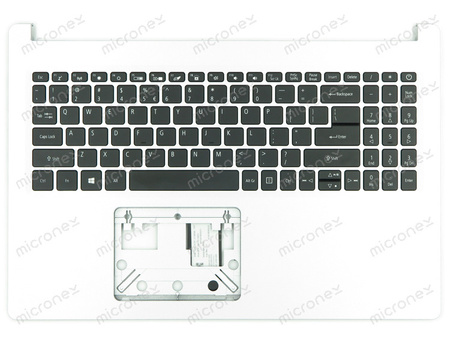 Acer 6B.HDGN7.060 Palmrest klawiatura obudowa LED US-International srebrny