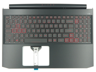 Acer 6B.QAZN2.001 Palmrest klawiatura obudowa LED US-International czarny RTX3050