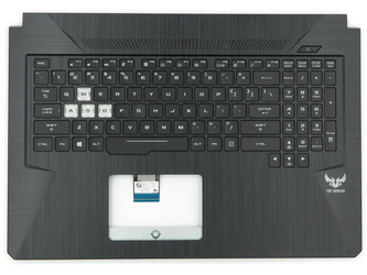 Asus 90NR02A2-R31UI1 Palmrest klawiatura obudowa LED RGB US-International czarny